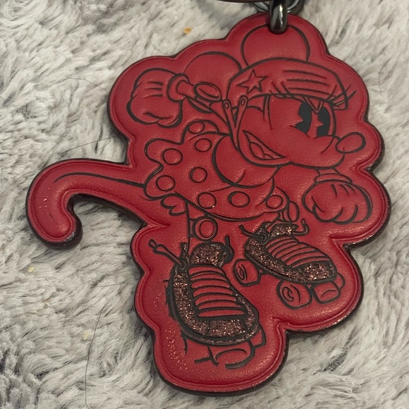 Coach Minnie Mouse Glitter Keychain - Picture 3 of 6